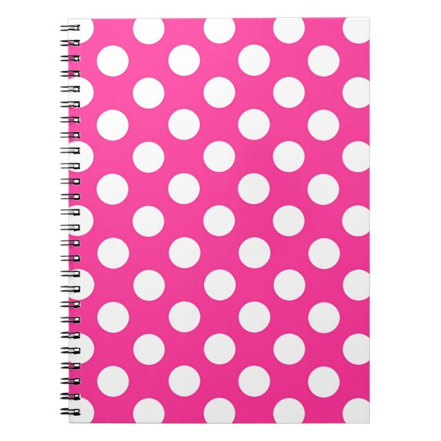 Pink Polka Dot Notizblock (Vorderseite)