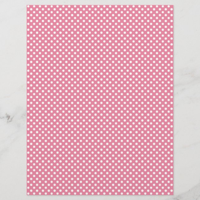 Pink Polka Dot Scrapbook Paper (Vorderseite)