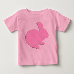 Pink Polka Dot Silhouette Ostern Sonniges Shirt