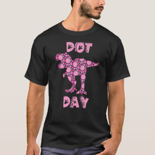 Pink Polka Dot T Rex Dinosau T-Shirt