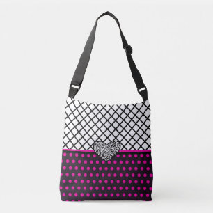 Pink Polka Dot Tragetaschen Mit Langen Trägern