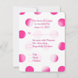 Pink Polka Dot UAWG mit Entree Choice RSVP Karte