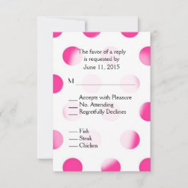 Pink Polka Dot UAWG mit Entree Chores RSVP Karte