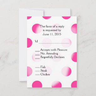 Pink Polka Dot UAWG mit Entree Chores RSVP Karte
