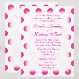 Pink Polka Dot Wedding Einladung