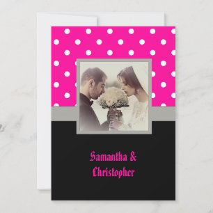 Pink polka dot weditation einladung