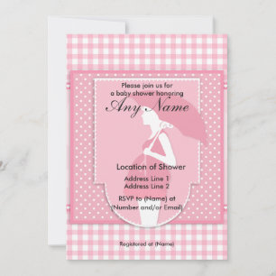Pink Polka Dots Baby Dusche Einladungen
