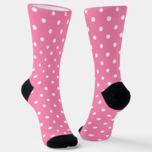 Pink Polka Dots Crew Socks Socken