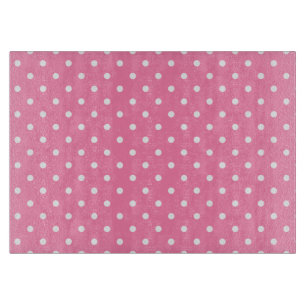 Pink Polka Dots Cutting Board Schneidebrett