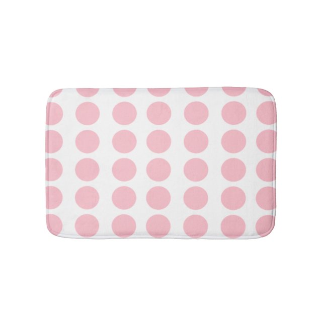Pink Polka Dots Design Badematte (Vorderseite)
