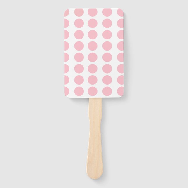 Pink Polka Dots Design Fächer (Vorderseite)