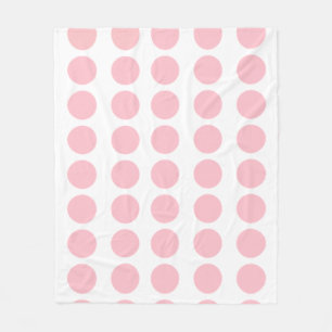 Pink Polka Dots Design Fleecedecke