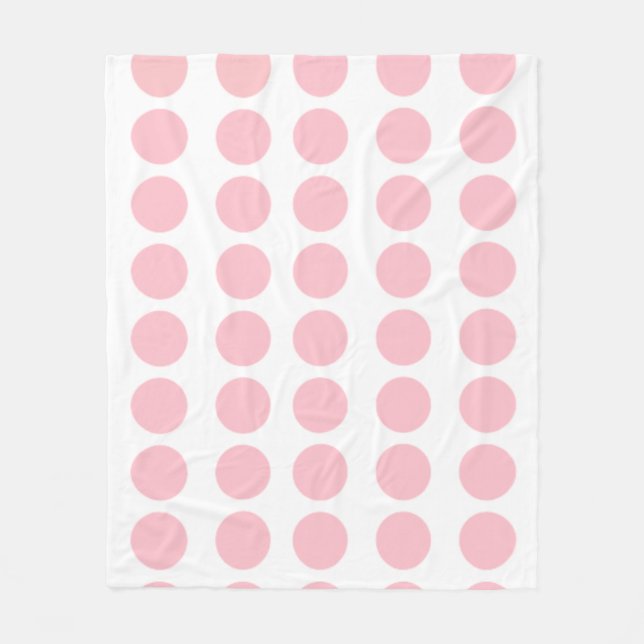 Pink Polka Dots Design Fleecedecke (Vorderseite)