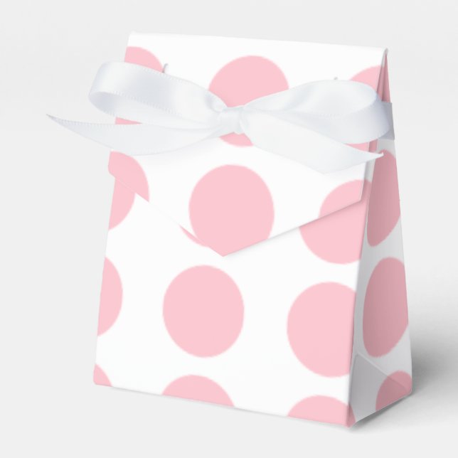 Pink Polka Dots Design Gefälligkeitsbox Geschenkschachtel (Vorderseite)