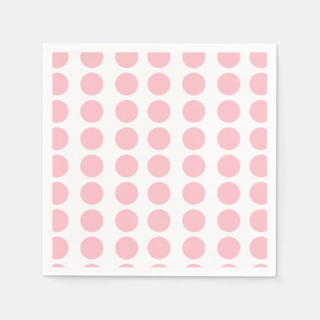 Pink Polka Dots Design Serviette (Vorderseite)
