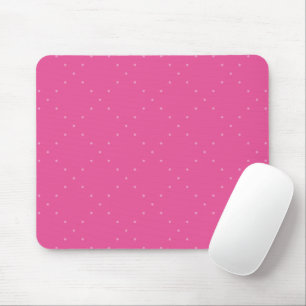 Pink Polka Dots in einem kardiosen Gittermuster Mousepad