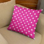 Pink Polka Dots Kissen<br><div class="desc">Pink Polka Dotwurf Kissen</div>