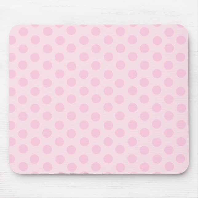 Pink Polka Dots Mouse Pad Mousepad (Vorne)
