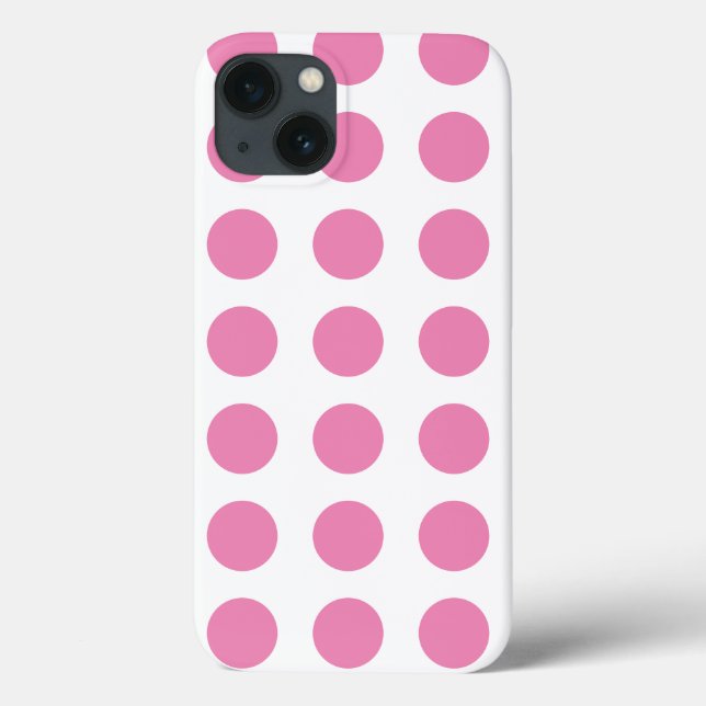 Pink Polka Dots Muster Case-Mate iPhone Hülle (Rückseite)