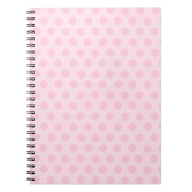 Pink Polka Dots Notebook Notizblock (Vorderseite)
