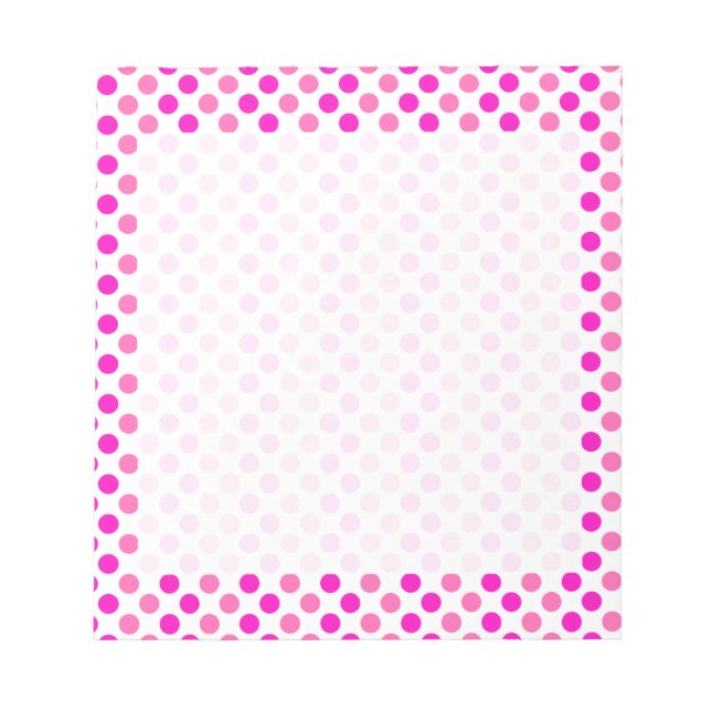 Pink Polka Dots Notizblock (Vorderseite)