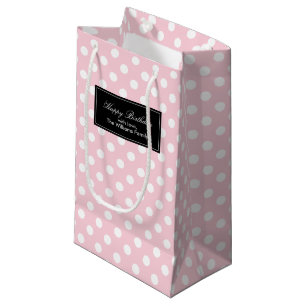 Pink Polka Dots Personalisiert Kleine Geschenktüte