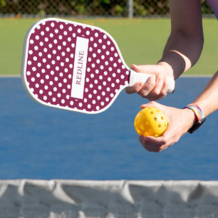 Pink Polka dots Pickleball Schläger