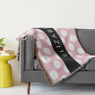 Pink Polka Dots, Polka Dot Pattern, Ihr Name Decke
