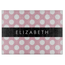 Pink Polka Dots, Polka Dot Pattern, Ihr Name Schneidebrett