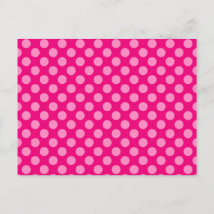 Pink Polka Dots Postkarte