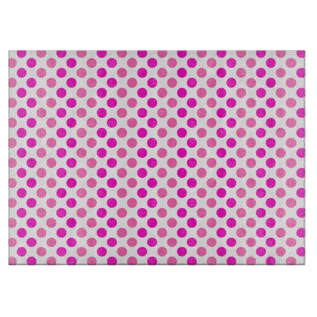 Pink Polka Dots Schneidebrett (Vorderseite)