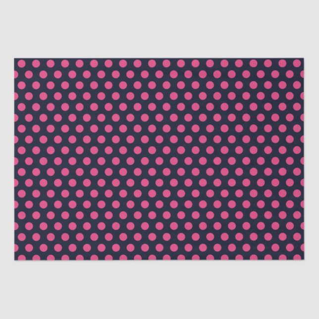 Pink Polka Dots Seidenpapier (Vorderseite)