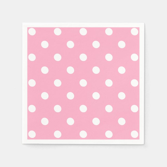 Pink Polka Dots Serviette (Vorderseite)
