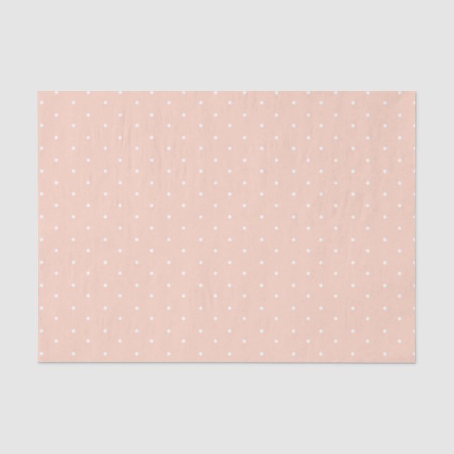 Pink Polka Dots Tissue Paper Seidenpapier (Vorderseite)