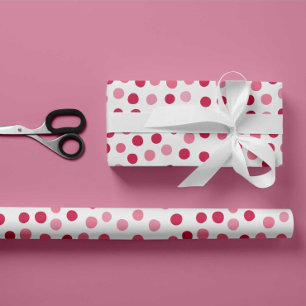 Pink Polka Dots Wrapping Paper Geschenkpapier
