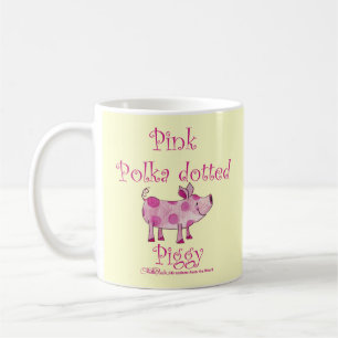 Pink Polka gepunktetes Schweine Tasse
