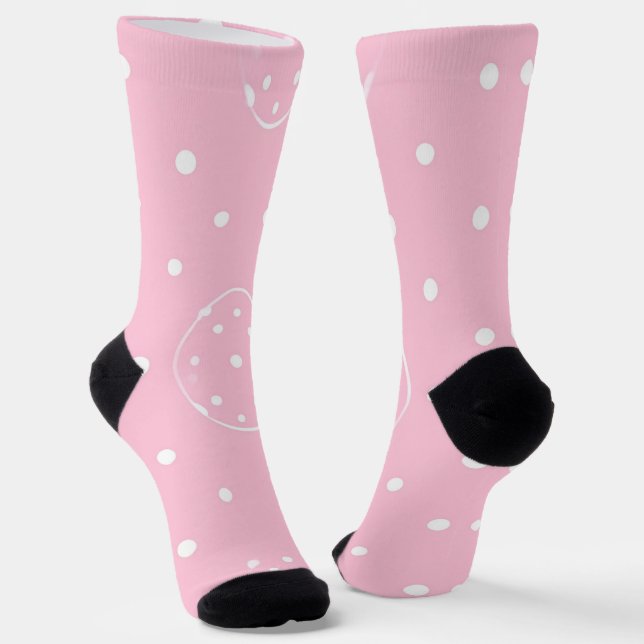 Pink Polka Parade Socken (Gewinkelt)