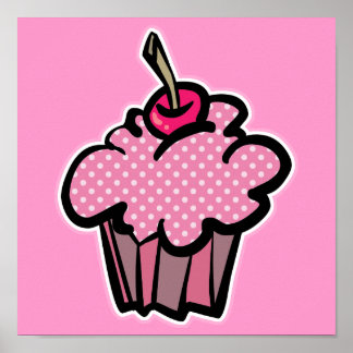Pink Polka Poster