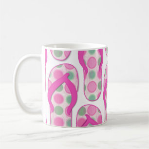 Pink Polka-Punkt umdreh Flop-Design Kaffeetasse