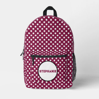 Pink-Polka-Punkte Bedruckter Rucksack
