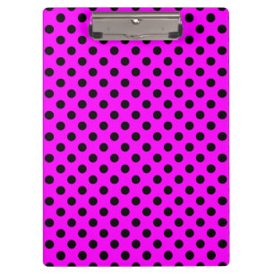 Pink-Polka-Punkte für das individuell einstellbare Klemmbrett