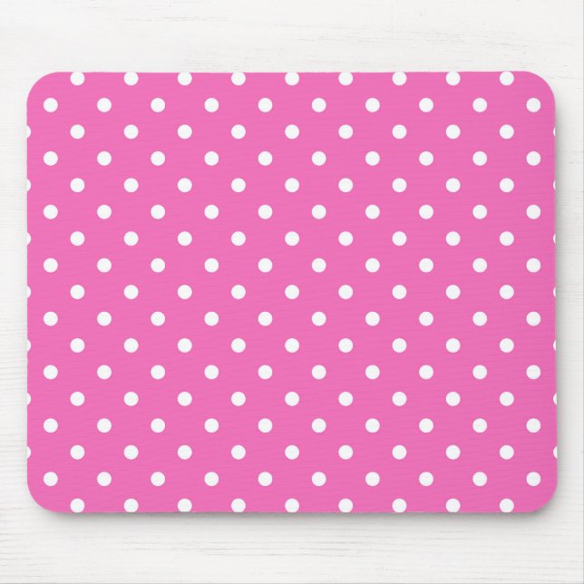 Pink-Polka-Punkte Mousepad (Vorne)