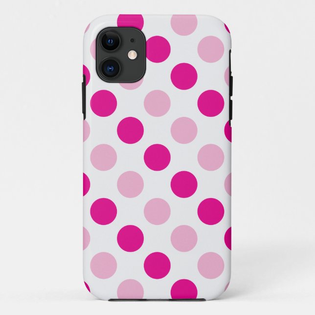 Pink-Polka-Punktmuster Case-Mate iPhone Hülle (Rückseite)