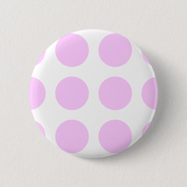 Pink Polka Spots Button (Vorderseite)