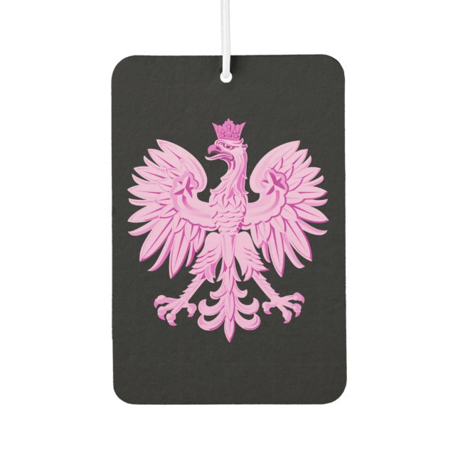Pink Polnischer Adlermagnet Autolufterfrischer (Vorderseite)