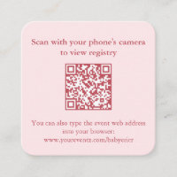 Pink Pomegranate Fall Brautparty QR Code UAWG