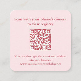 Pink Pomegranate Fall Brautparty QR Code UAWG Begleitkarte