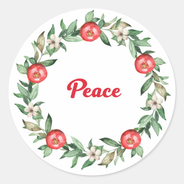 Pink Pomegranate Spirituelle Stickers - Friede (Vorderseite)