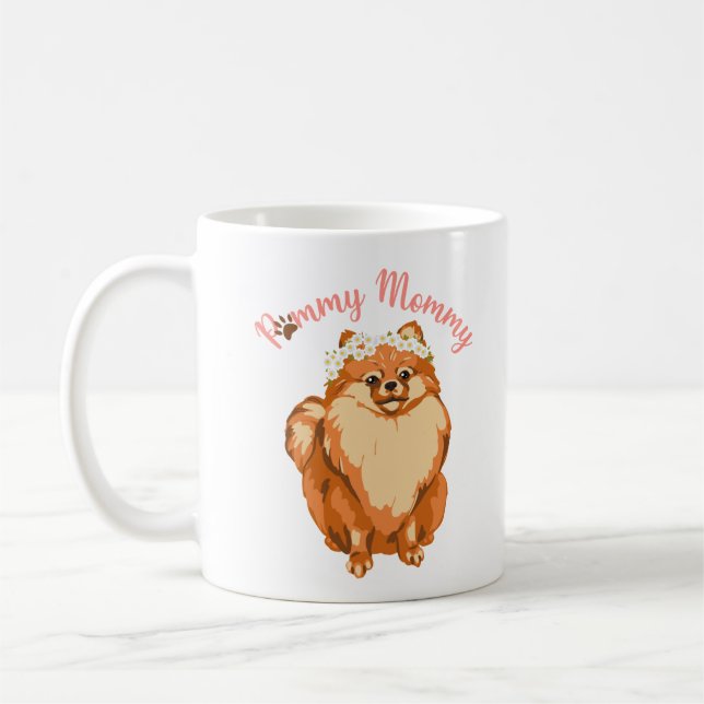 Pink Pommy Mommy Tasse (Links)