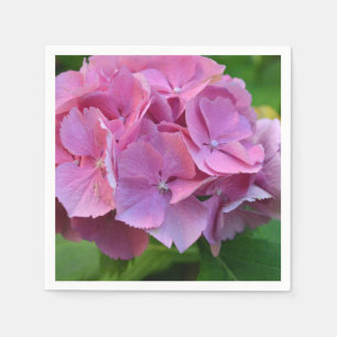 Pink Pompom Hydrangea Hortensia Blume Serviette